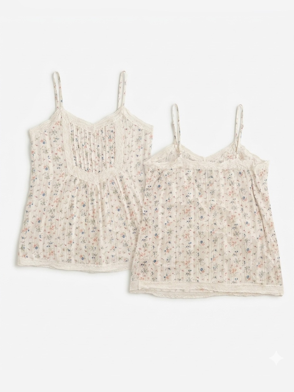 Joie 100% Cotton Floral Lace Trim Camisole Tank Top Camisole Size XS GUC